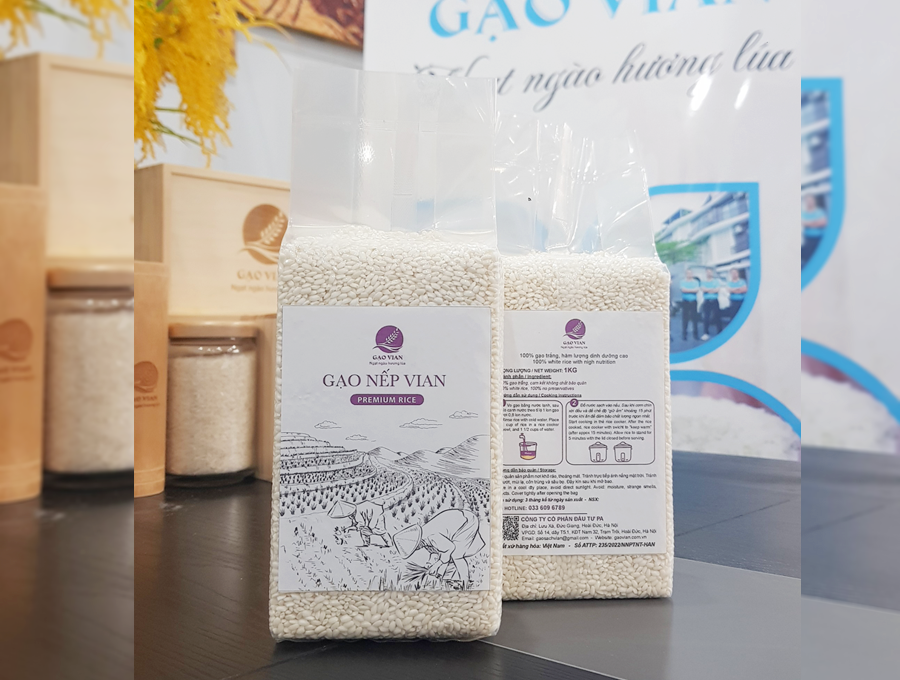  GẠO NẾP VIAN - Túi 1kg hút chân không